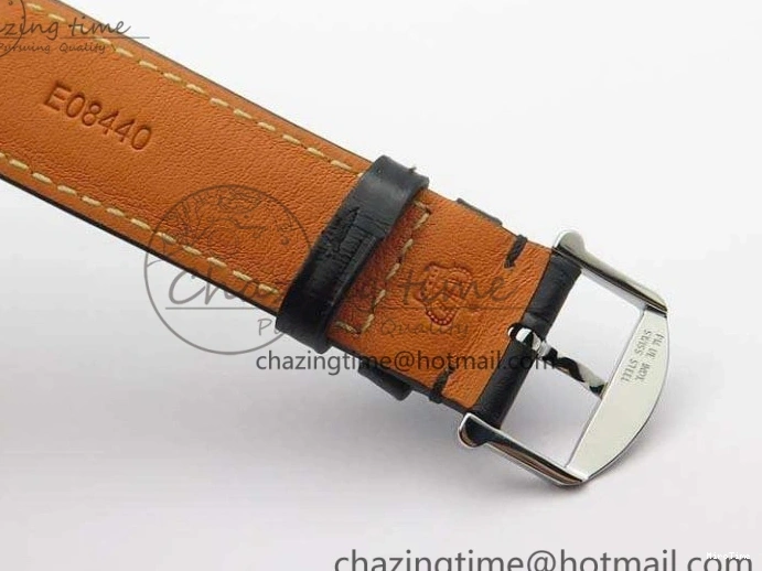 MIROTIME 0415 WaterResistant Da Vinci IW356601 SS MKF 1:1 Best Edition White Dial On Black Leather Strap A 7232